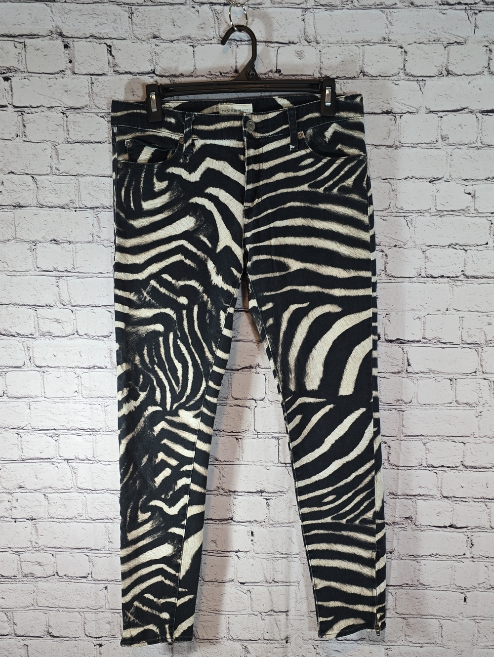 Denim & Supply Ralph Lauren Zebra Print Skinny Jeans Size